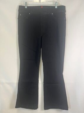 SPANX EveryWear High-Rise Kick Flare Pull-On Jeans Clean Black XL